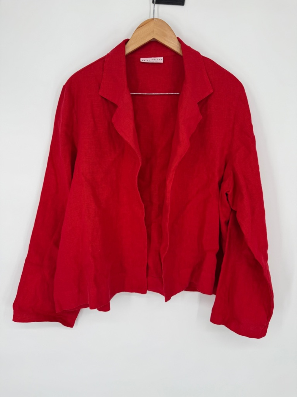 Bryn Walker Red Linen Blazer Size XL